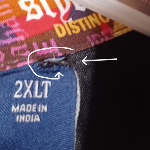 Robert Graham Shirt Style Distinctive Mens 2XLT Multicolor Plaid LongSleeve Flip - Picture 8 of 8